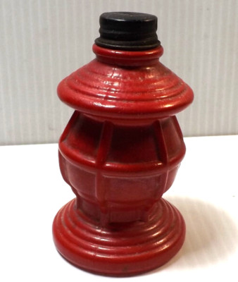 Vintage 1930's Railroad Lantern Candy Container / T.H. Stough 4'' Glass VG RARE