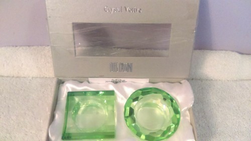 Crystal Votive candle holders set of 2 signed Oleg Cassini OH1786 - Picture 6 of 6