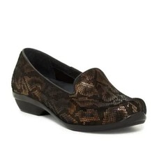 Dansko Olivia Flat Bronze Snake Skin Size 37/