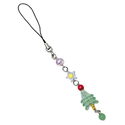 Trendy Phone Strap Trendy Phone Chain Christmas Tree DIY Phone Charm for Holiday - Zdjęcie 10 z 10