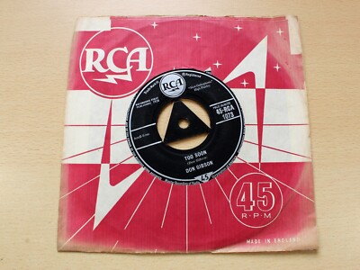 Don Gibson/Too Soon/1958 RCA Vinyl 7'' Single