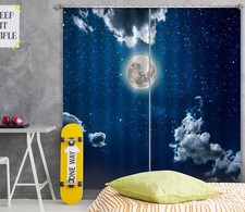 3D Moon Star Cloud ZHUA287 Blockout Photo Curtain Fabric Window Amy