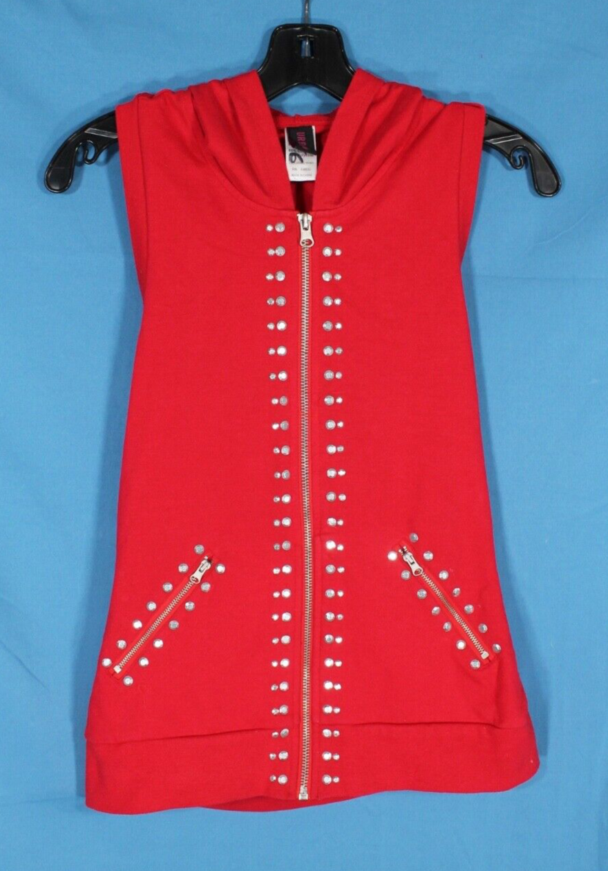 Weissman Urban Groove AH3507 Red Hoodie with Silver Studs Open Back Design for Adults