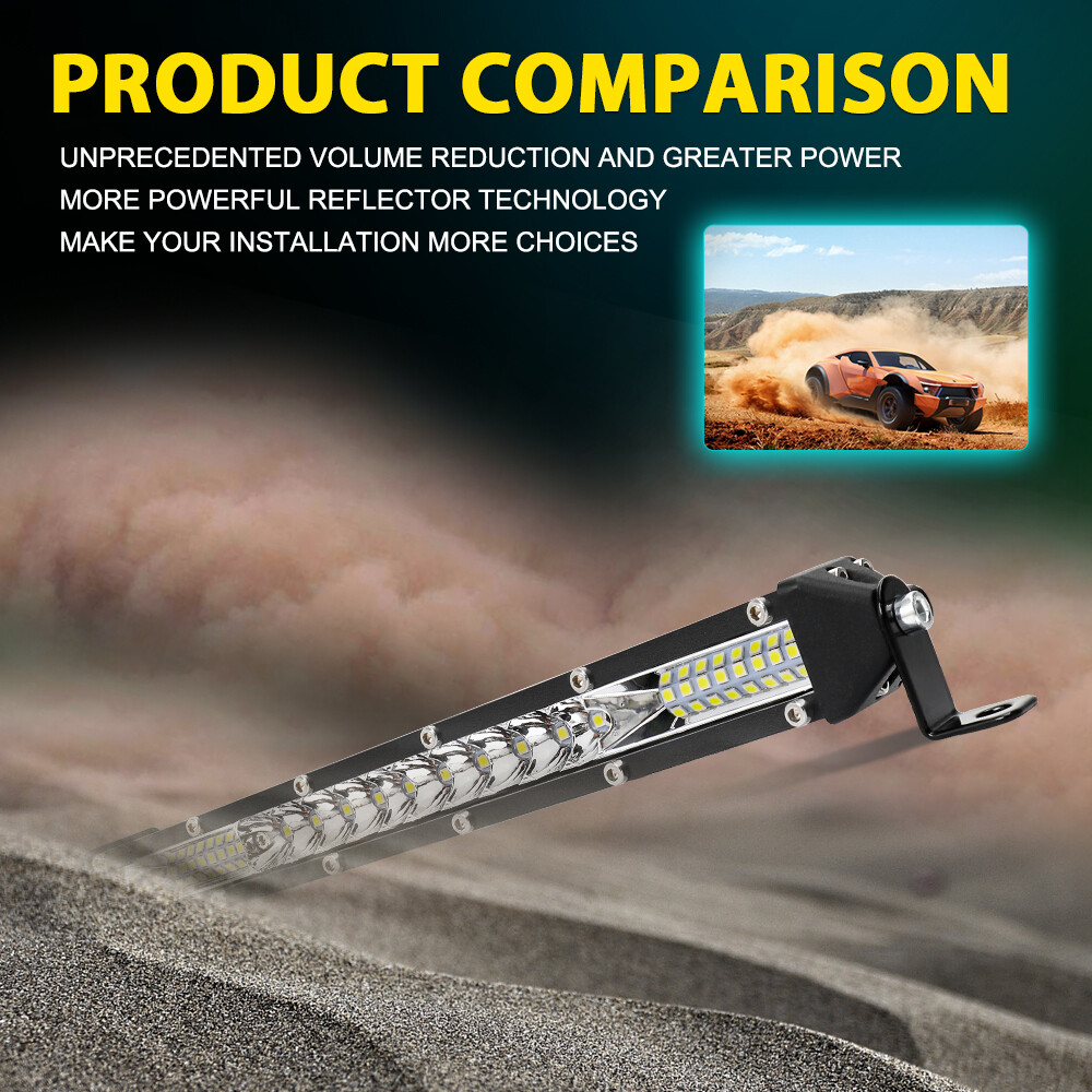 10inch Slim LED Light Bar Spot Flood Combo Work SUV Boat Offroad Driving ATV 4WD - Foto 3