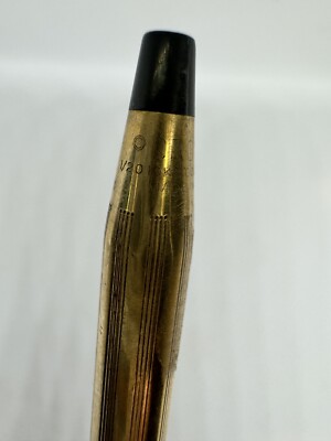 1992 Vintage Cross Pen / 1/20th 10kt Gold filled / Greek key