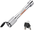 5/8" Dia Trailer Hitch Pin Lock W/ Keys &Cover 4" Super Extra Long Chrome Coated