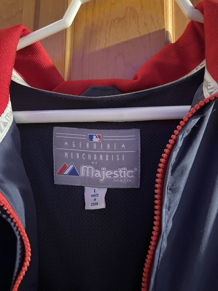 Boston Red socks Full Zip Jacket Red And Blue Majestic Athletic Size Large - Image 4 of 4