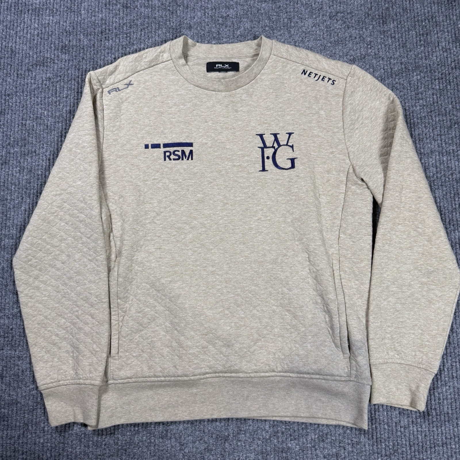 RLX Ralph Lauren PGA Tour Issued Zach Johnson Golf Sweatshirt Quilted RSM