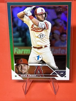 2023 Topps Series 1 1st Edition Green Foil /150 Mike Trout #27