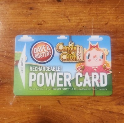 Dave & Busters Power Card Candy Crush Saga (Dead Card)