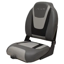 Lowe Boat High Back Folding Seat 2410712 | Gray / Black