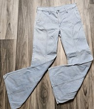 VTG 60s 70s Men's Levi s 613 White Tab Brushed Denim High Rise Bell Bottoms