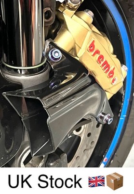  Gloss black motorcycle Brake Cooling Air Duct Vents 100mm & 108mm calipers