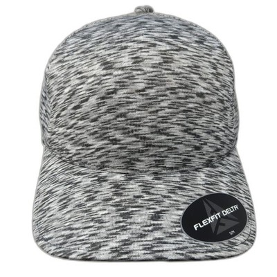 Flexfit Delta Fitted Unipanel Baseball Cap Gray M Heathered Stain Block Tech