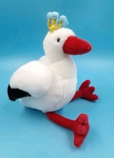 Spiegelburg Storch mit Krone Plüschtier Stofftier 25 cm Schlenkerbeine