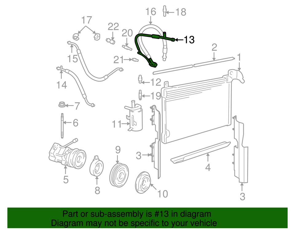 Manguera de succión de refrigerante de aire acondicionado original Ford 1W1Z-19867-AB Foto 2 de 2