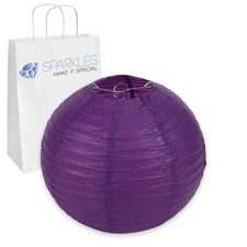 5 pcs 8" inch Chinese Paper Lantern - Purple - Wedding Party Event Decoratio ed