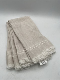 Pack of 4 Kitchen Flour Sack Dish Towel Beige