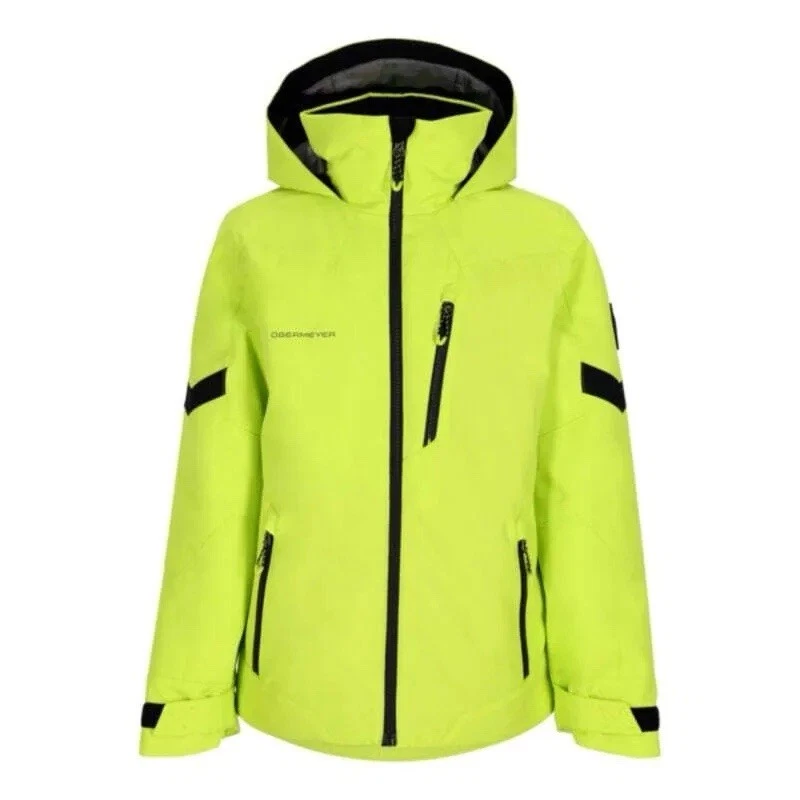 Obermeyer Boy’s Fleet Jacket Size Medium Lime Color Waterproof