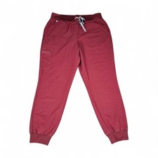 Figs Zamora Pants Womens XL Jogger Scrubs Burgundy Red Technical Collection