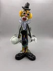 Murano Vintage Hand Blown Art Glass Clown Figurine Multicolor Venetian J.I.CO