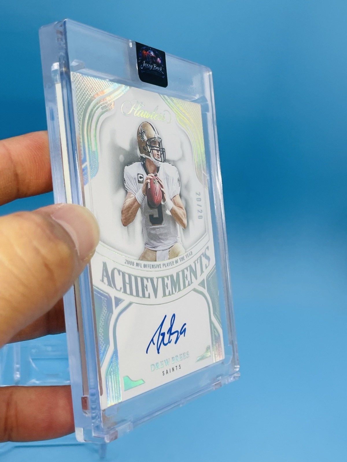2025 Flawless ~ DREW BREES ~ Achievements 💥 On Card AUTO #'d 20/20 BOOKEND! 🔥 view 8