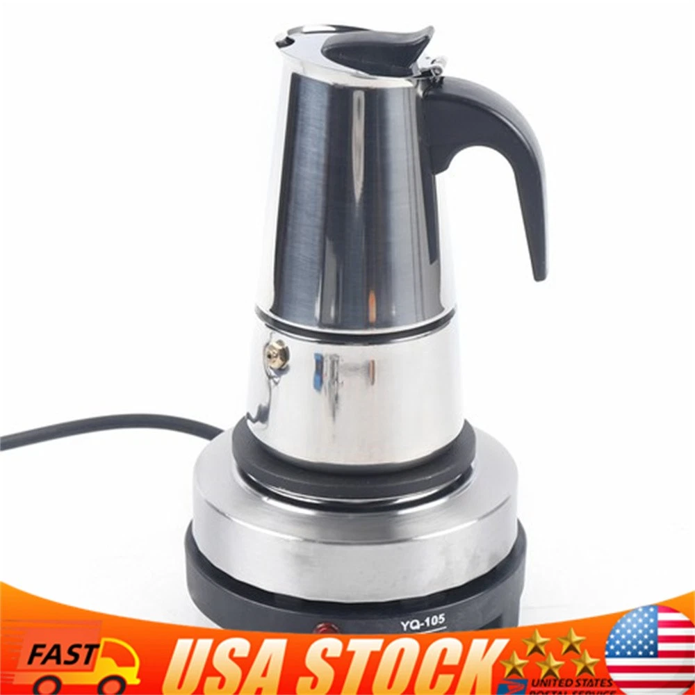 Stovetop Espresso Maker Stainless Steel Italian Coffee Machine Maker Moka Pot