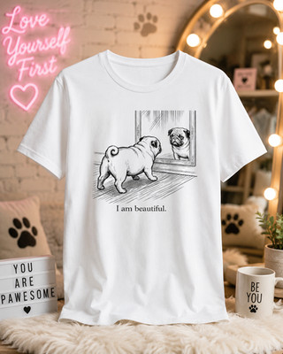 Vintage Pug Mirror Shirt Humor Dog Mom Dog Dad