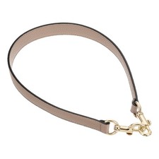 25.59 Inch PU Leather Short Bag Strap with Clasp, Tawny, Gold Buckle