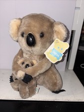 Vintage 1978 Koala Bear Dakin Nature Babies 10" Plush Stuffed Toy With Baby TAGS