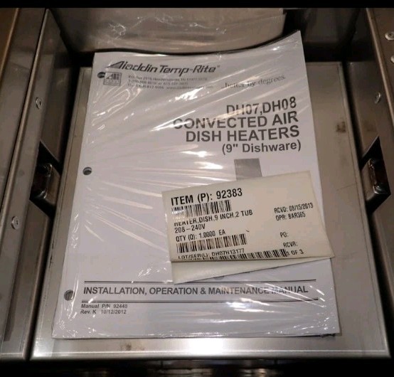 Aladdin Temp-Rite Mobile Heated Plate Dispenser DH07 Equipment Used Condition 