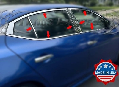 fit:2016-2023 Nissan Maxima Window Sill Trim Flat 4Pc Stainless Stick-On
