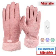 Electric Heated Gloves Rechargeable Insulated Warm Thermal Gloves Winter USB UK