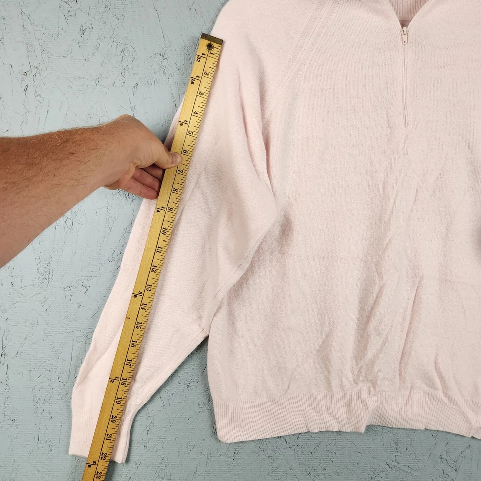 Vintage Hampshire Studio Sweater Womens XL Half Zip Pullover Made USA 90s Acryli - Image 4 of 4