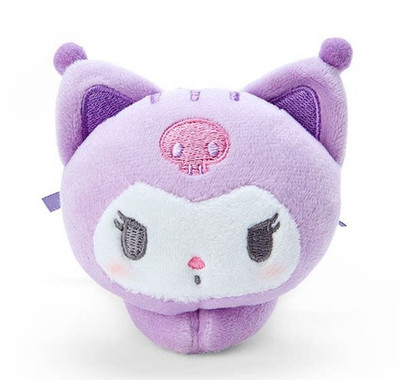 Kuromi Healing Cat Nyanko Clip Plush Mascot Sitting Doll Purple 4.5'' Sanrio Gift