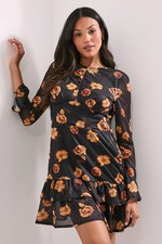 Dorothy Perkins Floral Mini Dress Womens Daywear Dresses