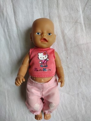 Mini Baby Puppe von zapf creation 14cm mit Hello Kitty Top