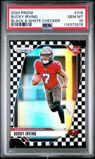 2024 Panini Prizm - Rookies Bucky Irving #316 Black & White Checker Prizm PSA 10