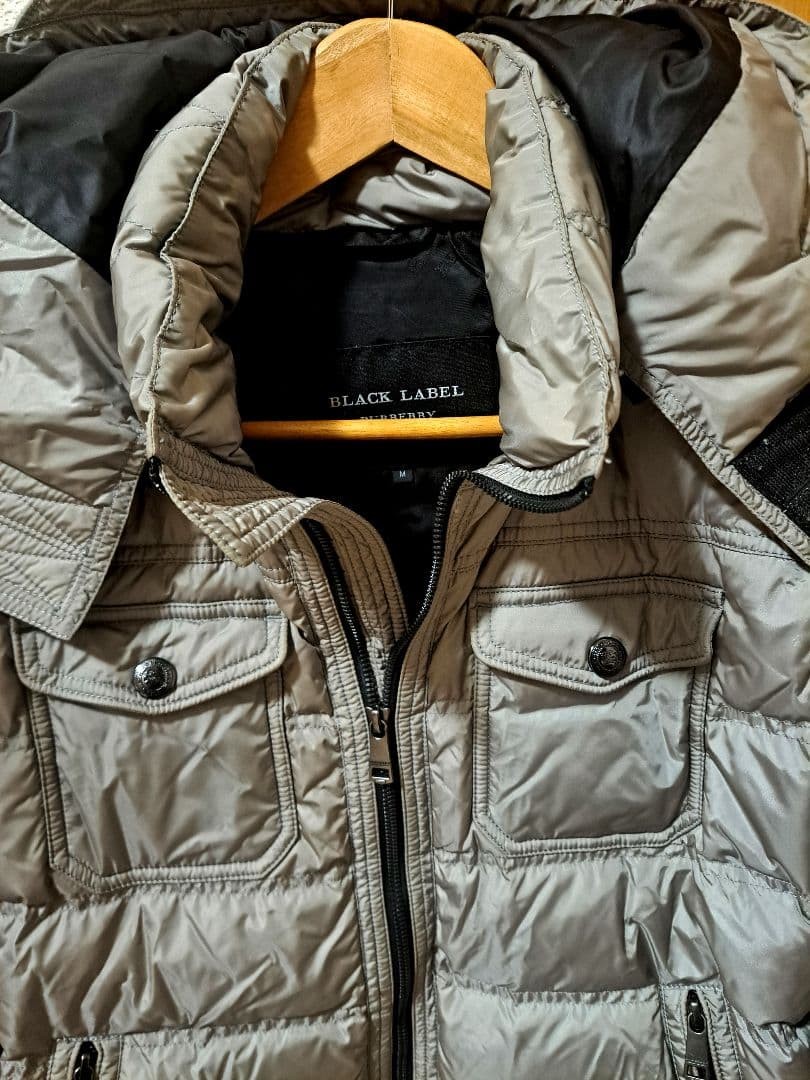 Burberry Black Label Crest Bridge Down Jacket M Late Model Stylish Warm Used thumbnail 2