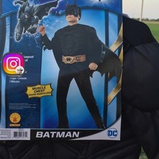 DC Batman Dark Knight Muscle Chest Child Costume Size: L 10-12 