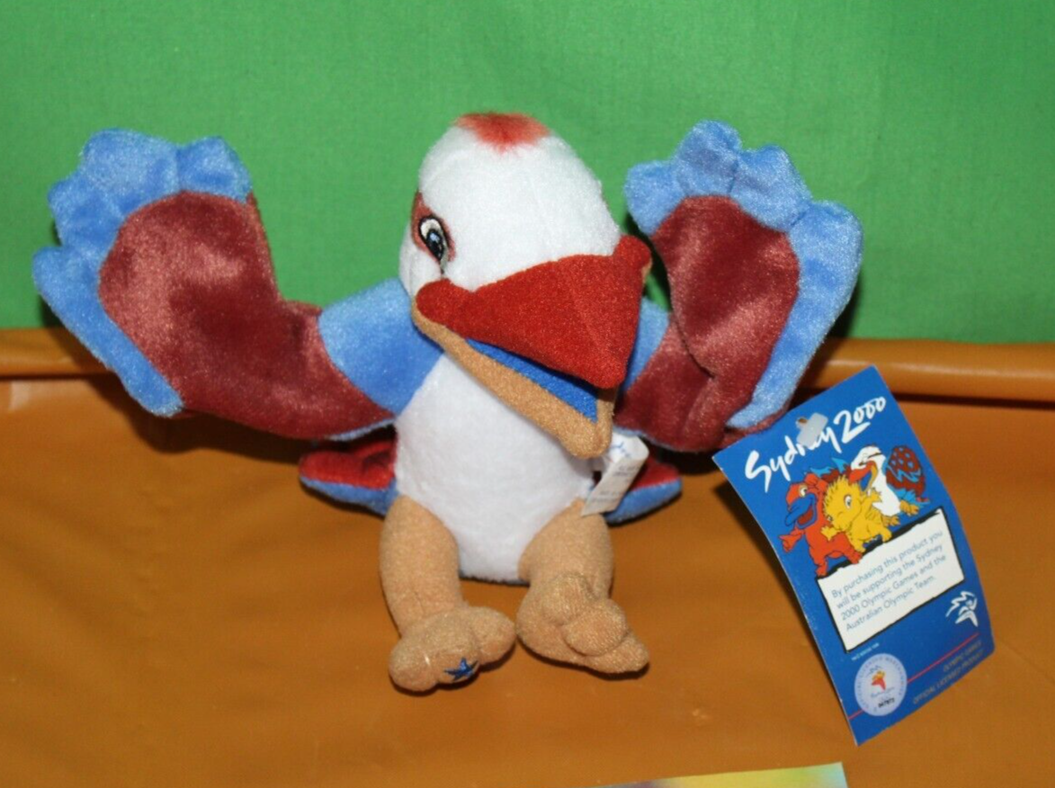 Sydney Australia 2000 Olympics Mascot Olly Stuffed Animal Bird