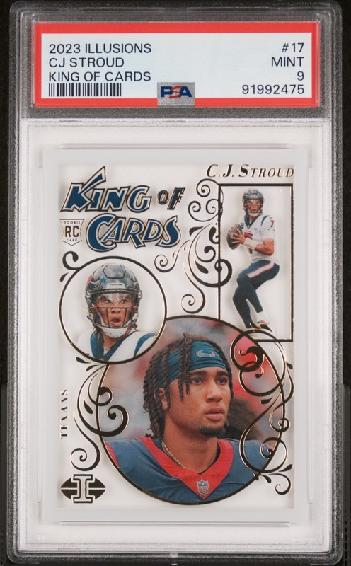 2023 PANINI ILLUSIONS KING OF CARDS #17 CJ STROUD PSA 9