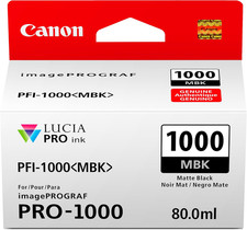 Canon PFI-1000 Genuine Matte Black Ink Tank, Compatible with Imageprograf PRO-10