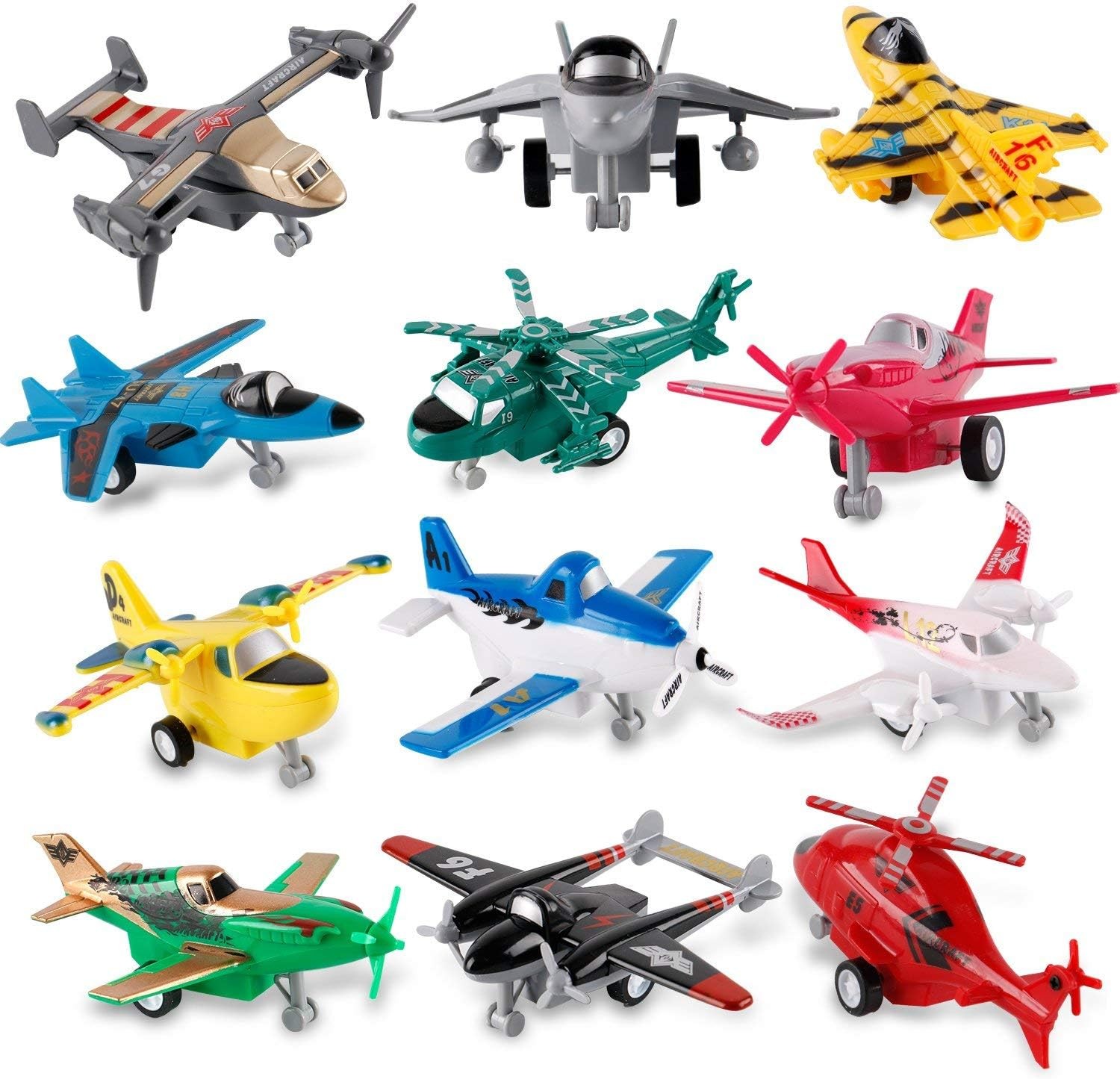 Liberty Imports Pull Back Airplanes Toys Vehicle Playset, Va
