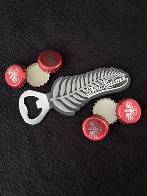 New Zealand Stainless Steel/Rubber Tree Fern(ponga/punga) Magnetic Bottle Opener