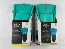 2 New Athletic Works Adult Training Fins Size Small 4-6 Women/2-4 Junior Teal