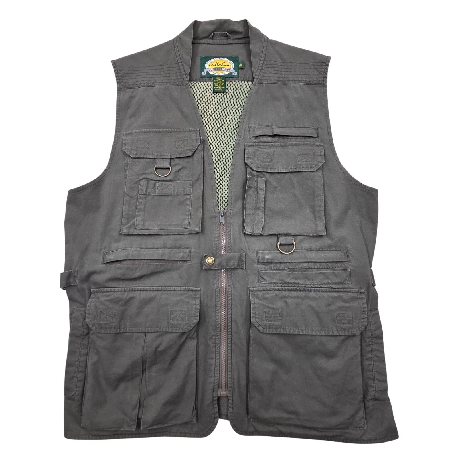 Vintage Cabelas Safari Vest Green Mens Large Khaki Utility Gorpcore Multi-Pocket
Opens in a new wind