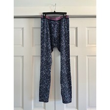 Tory Sport Womens Blue Orange Abstract Dot Print Performance Leggings High Rise