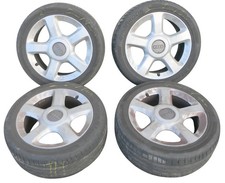 4x Audi A4 A6 Alufelge original 4B0601025AB ET45 235/45 ZR17 Reifen 3-5mm Sommer