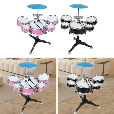 Kinder Schlagzeug Musikinstrumente Spielzeug leichtes Musikspielzeug Set Jazz Drum Kit